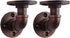 Shelf Brackets,GoYonder Industrial Pipe Floating Shelf Brackets Wall Mounted Pipe Brackets for Steampunk Home Decor,2 Pack (8x8CM, Bronze Finish)