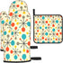 Mid Century Fifties Modern Atomic Retro Colors Oven Mitts and Pot Holders Sets Heat Resistant 3 Pcs Kitchen Sets for Kitchen,Cooking,Baking,Grilling,Cooks Gifts