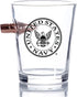 US Navy Bullet Glasses USN Drinking Glasses with Bullets (2 Oz)