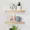 Wood Corner Wall Shelves Set of 2, Solid Wood Corner Floating Shelves for Wall, Round End Wall Mounted Floating Corner Shelf for Bedroom, Living Room and Kitchen (10 inch)