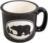 Black and White Woodland Bear Classic Camp Style Ceramic Mug, 15 oz
