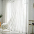 pureaqu Faux Linen Stripe Pattern Sheer Curtains for Bedroom/Kids Room Embroidered Colorful Rainbow Semi Sheer Voile Window Curtain for Living Room Rod Pocket Curtain Tulle W39 x L84 Inch 1 Panel
