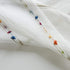 pureaqu Faux Linen Stripe Pattern Sheer Curtains for Bedroom/Kids Room Embroidered Colorful Rainbow Semi Sheer Voile Window Curtain for Living Room Rod Pocket Curtain Tulle W39 x L84 Inch 1 Panel