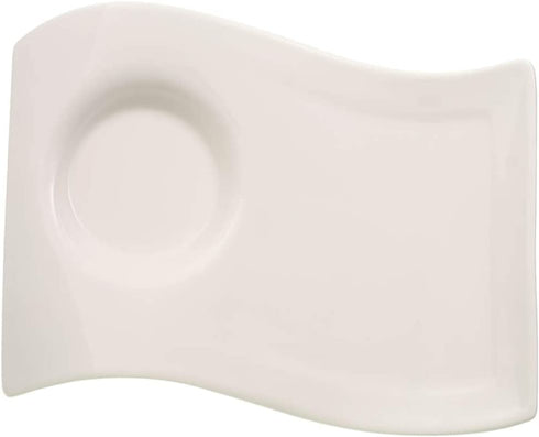 Villeroy & Boch New Wave Cafe Large Party Plate, 8.5 x 6.5 in, White