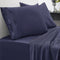 Sweet Home Collection 1800 Thread Count 21" DEEP Pocket Sheet Soft Egyptian Quality Brushed Microfiber Luxury Bedding Set with Flat, Fitted, 2 Pillow Cases, Extra Queen, Navy