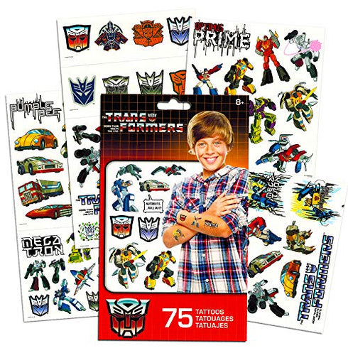 Superhero Tattoos for Boys Kids Party Bundle -- 200+ Licensed Temporary Tattoos Featuring Transformers, Batman, and Marvel Avengers (Party Supplies)