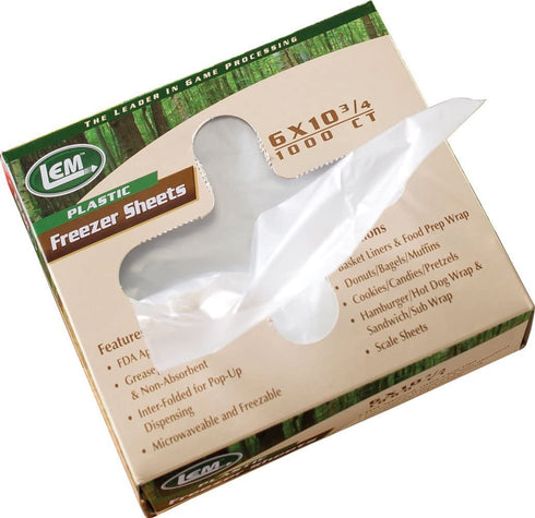 LEM Products 027A Plastic Freezer Sheets (6"x10-3/4")