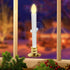 Window Candles with Remote Timers 10PCS Battery Operated Flickering Flameless Led Electric Candle Lights with Gold Base and 10PCS Suction Cups Taper Candles Holder for Christmas Decorations