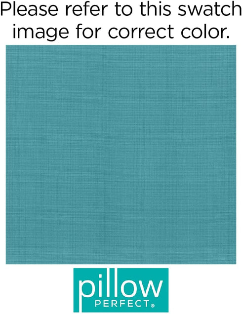 Pillow Perfect 507095 Outdoor/Indoor Forsyth -Pool Tufted Loveseat Cushion, 44" x 19", Turquoise