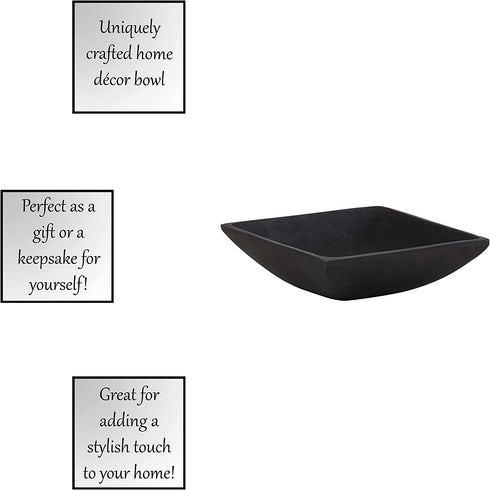 47th & Main Square Cast Iron Bowl, Medium, Black