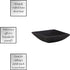 47th & Main Square Cast Iron Bowl, Medium, Black