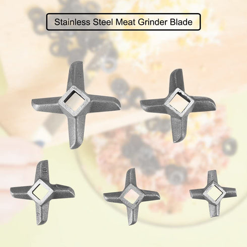 Cross-Shaped Professional Stainless Steel Kitchen Food Meat Grinder Blade Mincers Knife Cutter Replacement for Grinders (#32)