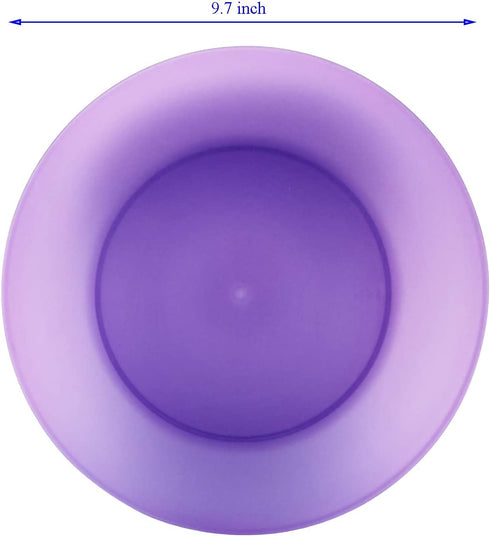 Everyday Plastic Reusable Plates BPA Free Dishwasher Safe Microwaveable set of 12 Great for Dinner Indoor Outdoor Use(Multi-color)