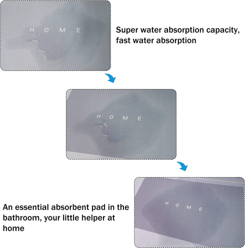 Super Absorbent Floor Mat?Quick Dry Bathmat , Floor Mat Soft Carpet Slip-Resistant Bathing Room Rug Floor Door, Washable Cushion Mat 23" x 16" (Square)