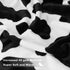 Fleece Cow Print Blanket Black and White Bed Cow Throws Soft Couth Sofa Cozy Warm Small Blankets Plush Gift for Daughter Mom, Bedroom Decor 40x50 inch