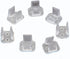 99 Lighting 200 Pieces LED Neon Mounting Clips,Install Fittings Clips,Fixing Clips Accessories for 6mm 6x12mm Silicone led neon Flex Strip Lighting,Make The neon Signs (6mm)