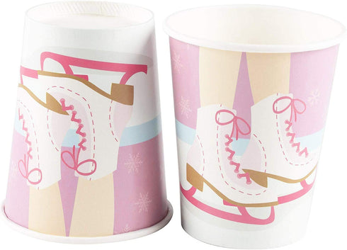 Ice Skating Party Bundle, Includes Plates, Napkins, Cups, and Cutlery (24 Guests,144 Pieces)