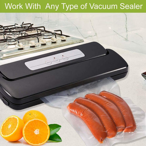 VacYaYa 200 Pint Size 6 x 10 Inch Vacuum Sealer Freezer Storage Machine Bags for Food ,Vac Seal a Meal Bags with BPA Free and Commercial Grade Sous Vide Vaccume Seal Safe PreCut Bag