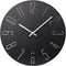 Wall Clock 12" Silent Non-Ticking Modern Style Wooden Wall Clocks Decorative for Office Home Bedroom School (Black)