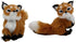 Kurt Adler 4.5-Inch Plush Set of 2 Fox Ornaments, Brown, 2 Piece