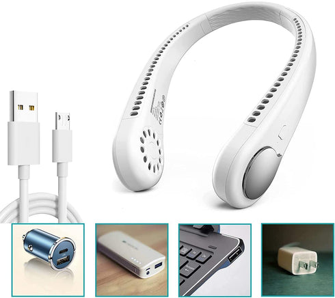 Portable Fan Hand Free Neck Fan 3 Speeds 360 Degree Adjustment Head