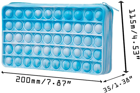 BINGLALA Pop Simple Sensory Pencil Box Push Pop Pencil Case Fidget Toy Bubble Stationery Storage Bag Decompression Toy for Kids Office Stationery Organizer