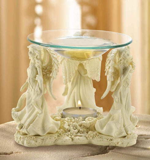 Gifts & Decor D1215 Angelic Trio Oil Warmer, Multicolor
