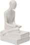Quoowiit Abstract Sculpture Statues for Home Decor, Abstract Figure Statues Hand Craved Resin Sculpture Modern Home Decoration-143 White