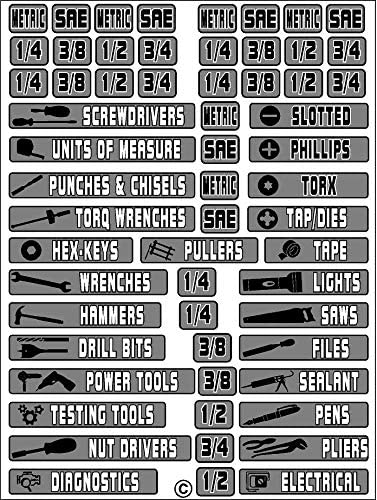 Tool Box Organizer Labels