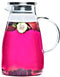 SHERFIRE 70 oz Borosilicate Glass Pitcher with Stainless Steel Filter Lid, for Hot and Cold Liquids