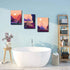 Sunrise and sunset Mountain abstract landscape painting Canvas Wall Art for living room bathroom Wall Decor for bedroom Canvas pictures Artwork 12" x 16" 3 Piece framed office Modern Home decoration