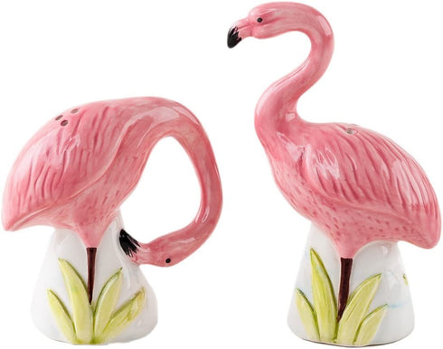 Ceramic Flamingo Salt & Pepper Shaker Set