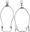 MARRTEUM 12-Inch Lamp Shade Harp Holder with Clear Faceted Crystal Lamp Finial and Light Saddle Base for Table and Floor Lamps, 2set