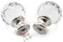 MARRTEUM 12-Inch Lamp Shade Harp Holder with Clear Faceted Crystal Lamp Finial and Light Saddle Base for Table and Floor Lamps, 2set
