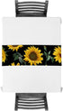 Seamless Pattern Sunflowers Table Runners Cotton Linen Rectangle Dresser Scarf for Family Dinners Office Kitchen Tables or Gatherings Indoor Outdoor Party Decor 16x72inch Black Background