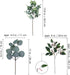 Mixed Eucalyptus Leaves Stems Bulk Faux Seeded Eucalyptus Leaves Sprays Artificial Silver Dollar Eucalyptus Leaves Stems for Floral Wreath Garland Bouquets Arrangement Wedding Greenery Decoration