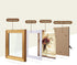 MEBRUDY 4x6 Picture Frames Set of 6, Display Pictures 4x6 with Mat or 5x7 Without Mat, Gold Photo Frames for Wall Mount or Table Top