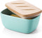 DOWAN Butter Dish, Ceramic Butter Dish with Lid for Countertop, Large Butter Dish Holds up to 3 Sticks, Blue Butter Keeper