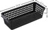 Qqbine Plastic Small Rectangle Storage Basket, Black and Grey, 6 Packs