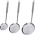 Newness Fine Mesh Skimmer Spoon, Professional 304 Stainless Steel Hot Pot Fat Strainer for Oil Filter Skimming Grease and Foam, Durable Multi-Functional Kitchen Cooking Mesh Food Strainer Ladle-3 Pack