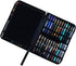 Large Capacity Fountain Pen Case PU Leather Black Color 48 Slots pen pouch bag