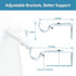 HOSKO Curtain Rod Kit - 1 Inch Curtain Rods for Window 30-44 Inches - Including Two Mounting Brackets ?White?