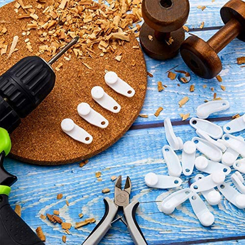 Traverse Rod Slides Curtain Replacement White Plastic Snap-in Traversing Slides Window Door Shower Curtain Accessories (100 Pieces)