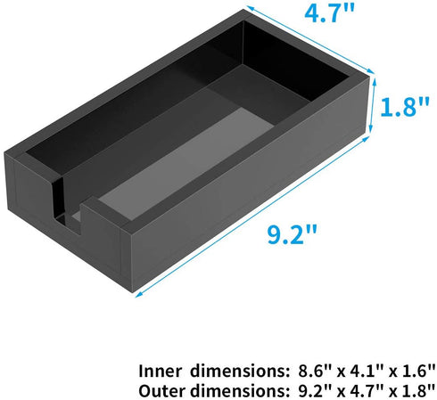 NIUBEE Napkin Holder,Black Acrylic Guest Towel Paper Hand Holder Tray for Kitchen Bathroom Dining Table Party Hotel Restaurant decor?9.2x4.7x1.8inch?