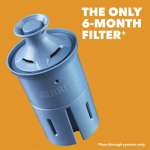 Brita Longlast Pitcher and Dispenser Replacement Water Filters, Blue, 1 Count
