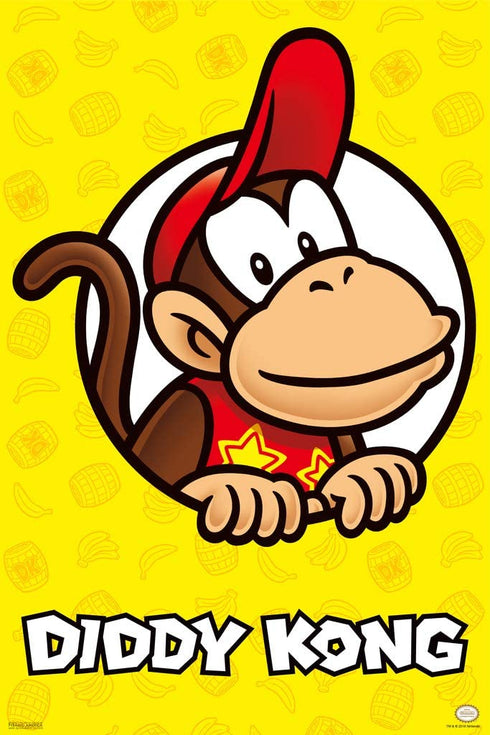Pyramid America Diddy Kong Portrait Nintendo Cool Wall Decor Art Print Poster 12x18