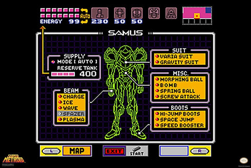 Pyramid America Super Metroid Samus Screen Video Game Gaming Cool Wall Decor Art Print Poster 18x12