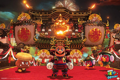 Pyramid America Super Mario Odyssey Shinto Shrine Nintendo Cool Wall Decor Art Print Poster 12x18