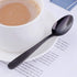 Color ME 5.4 inch Black Coffee Spoons and Cake Fork Set, 10 pcs Stainless Steel Teaspoons Dessert Forks Set