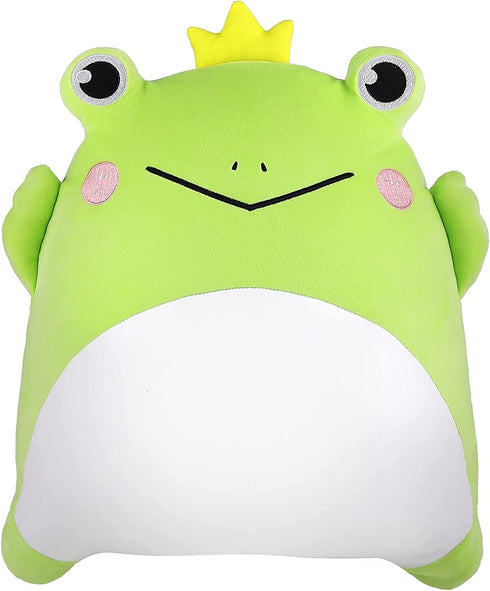 GAGAKU Frog Plush Pillow 15'' Frog Plushie Stuffed Animal Super Soft Animal Pillow Cute Frog Toy Gift for Boys Girls Adults Birthday Valentine's Day Gift